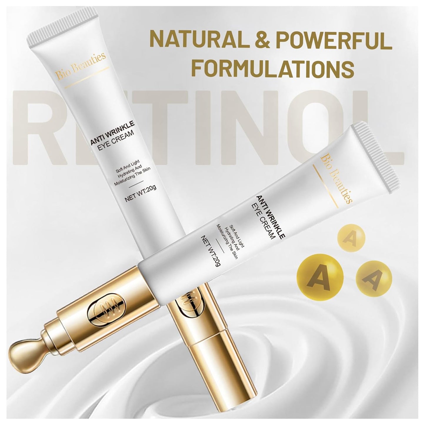 Skiennix Retinol Under Eye Cream - Reduce Dark Circles & Puffiness | Anti-Aging Formula for All Skin Types