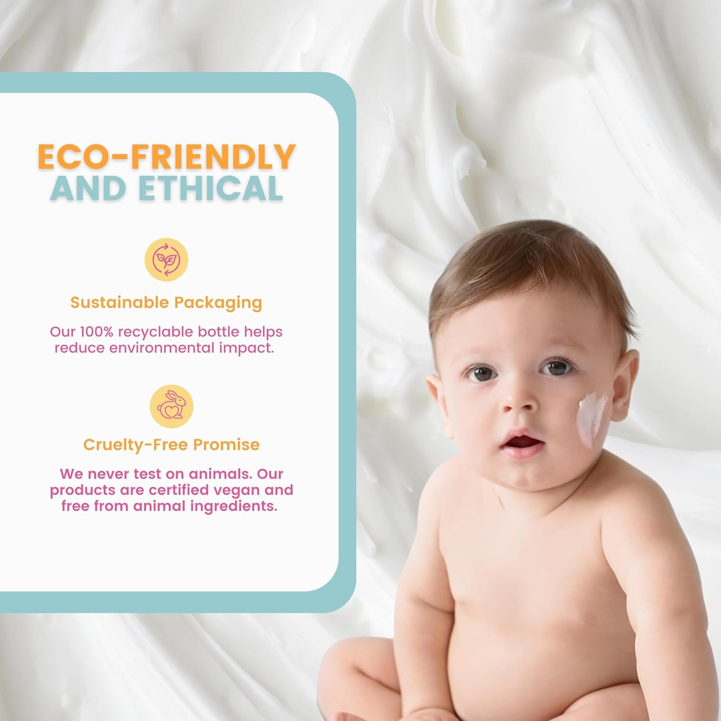 Skiennix Organic Baby Lotion - Natural Moisturizer for Newborns & Toddlers | Gentle for Sensitive Skin, 10.14 fl oz