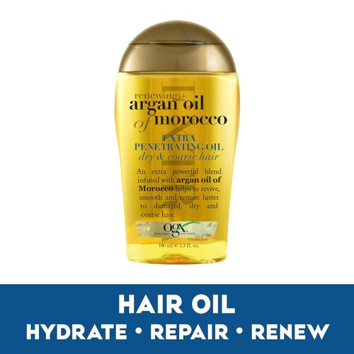 OGX Argan Oil Hair Oil - Extra Strength Serum for Dry, Damaged & Frizzy Hair | 3.3 Fl Oz