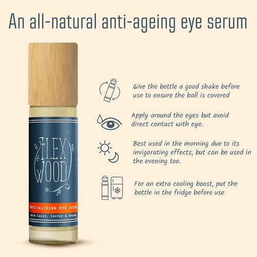Ilex Wood Revitalising Eye Serum - All-Natural Vegan Anti-Ageing Formula with Cacay Oil & Green Coffee - 10ml