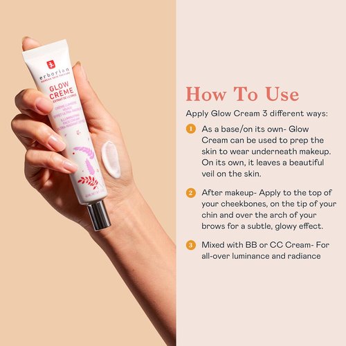 Erborian - Glow Cream - Illuminating Daily Face Cream for Radiant, Dewy Skin | Brightens Complexion