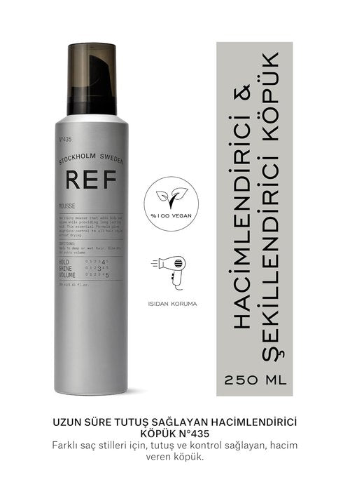 Reference of Sweden 435 Mousse - Luxurious Hair Styling Foam | 8.45 oz