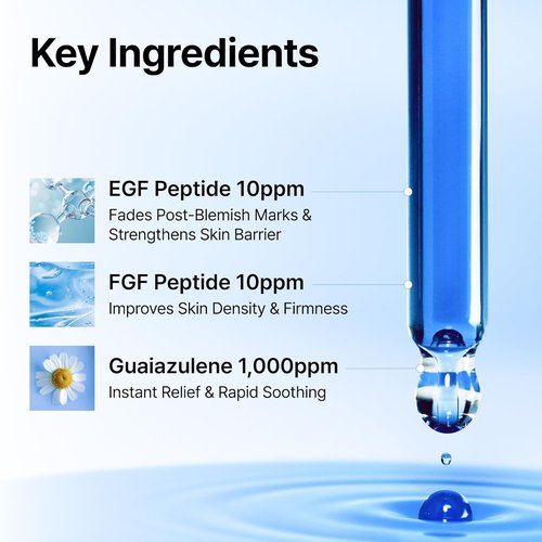 DearKlairs EGF Serum - Blue Youth Activating Drops for Sensitive Skin | Barrier Repair & Post-Blemish Care, 1.69 Fl Oz