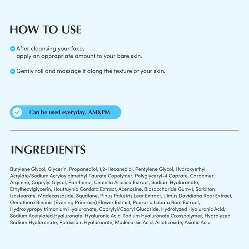 EQQUALBERRY Swimming Pool Ampoule - Hyaluronic Acid Serum for Glass Skin | Deep Hydration and Soothing with CICA Extracts | Korean Skin Care Serum, 1.69 Fl. Oz. 50ml