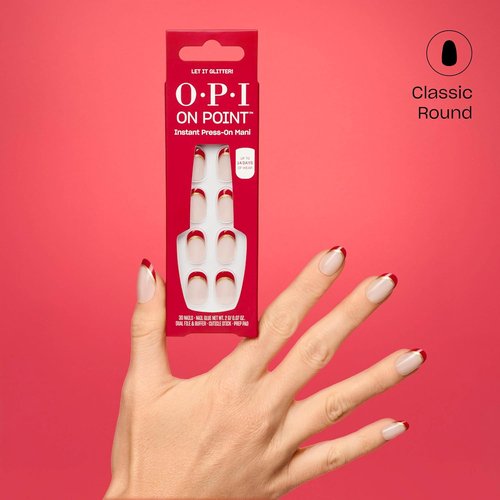 OPI On Point Press On Nails - 30 Count Long Lasting & Reusable | Short Round, Squoval, Almond Styles in Spring 2026 Shades