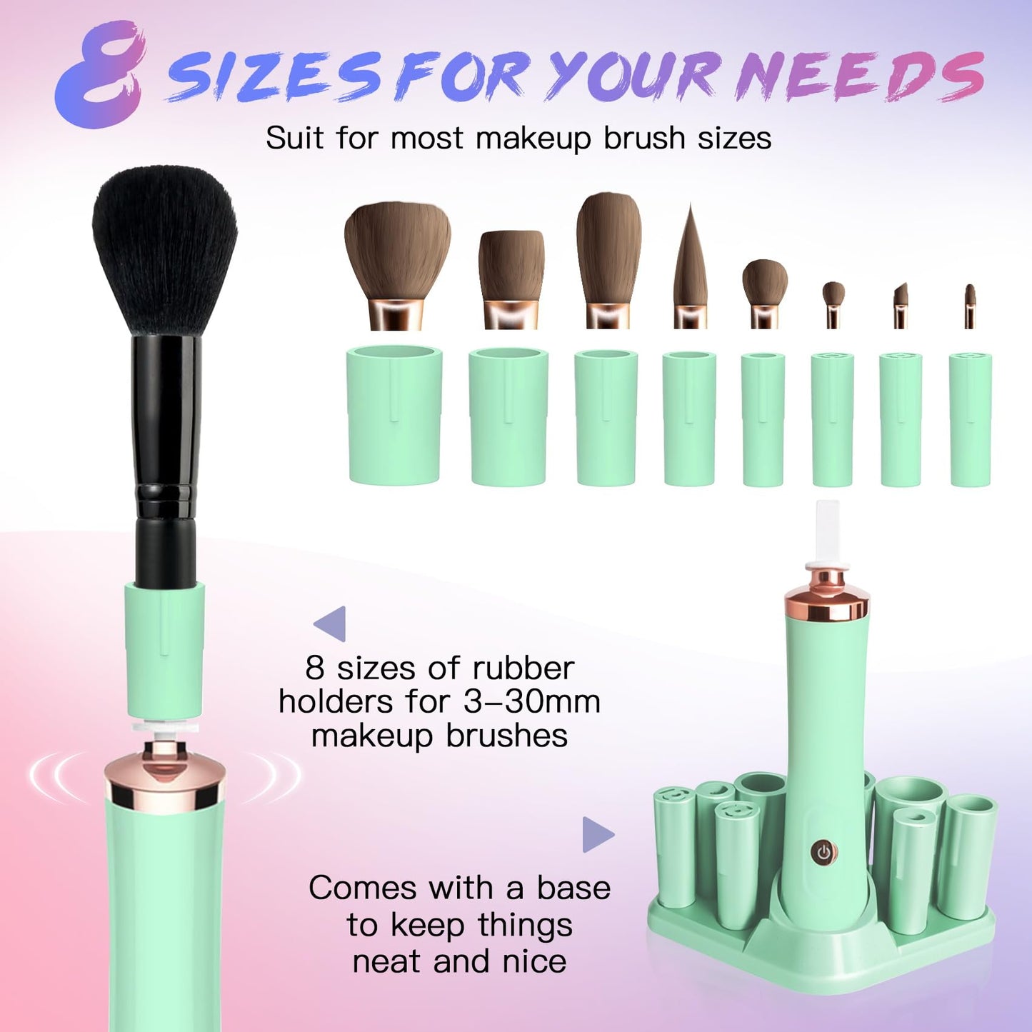 Makeup Brush Cleaner and Dryer Machine - Makeup Brush Spinner - Deeply cleaner for Makeup Brush - Quick Wash and Dry