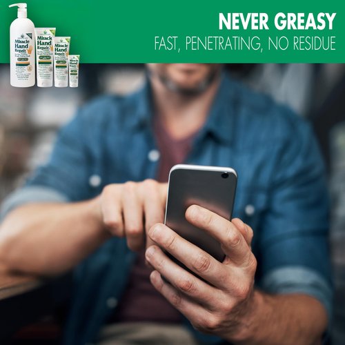 Miracle Hand Repair Cream for Dry Cracked Hands 4 oz Best Healing Hand Cream with 60% Aloe Vera - Non-Greasy Moisturizer for Working Hands - Fast Absorbing Lotion for Extremely Dry Skin (2-Pack)
