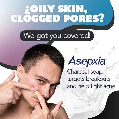 Asepxia Salicylic Acid Bar Soap - Deep Cleansing Acne Treatment with Activated Charcoal | 4 Oz