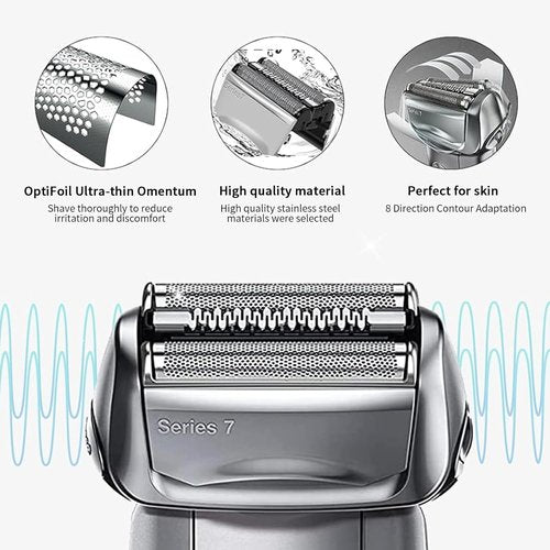 Braun 70S Series 7 Replacement Foil Shaver Heads - Compatible with 720, 750CC, 760CC, 790CC (2-Pack)