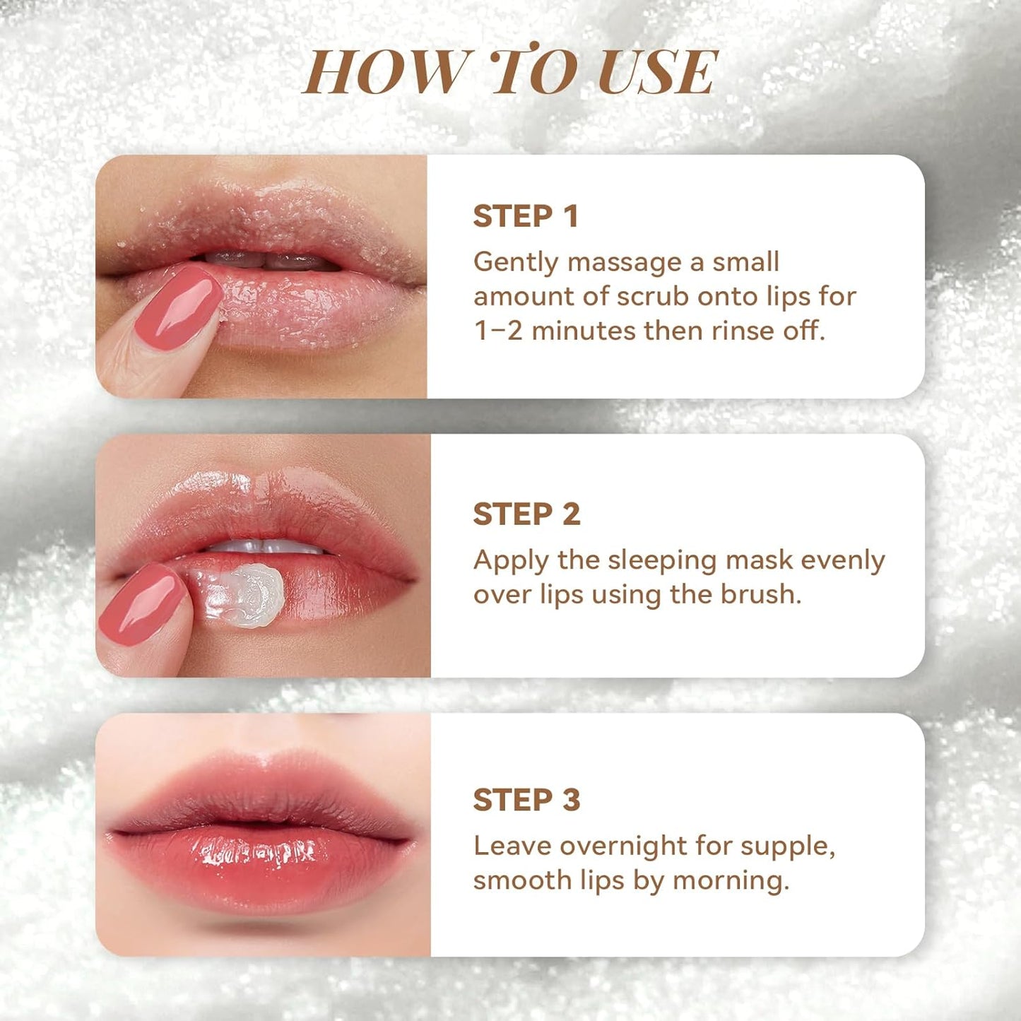 ANAI RUI Coconut Lip Scrub & Mask Set - Hydrating Exfoliator with Shea Butter & Vitamin E for Soft Lips