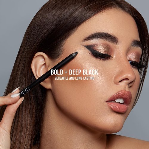 K7L Black Eyeliner - Waterproof, Longwear, Smudgeproof | Onyx Shade for All-Day Definition
