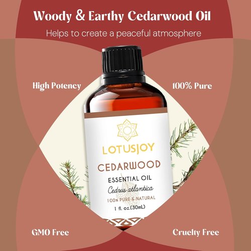 Cedarwood Essential Oil - Aromatic Diffuser Blend for Home | 1 Oz Bottle