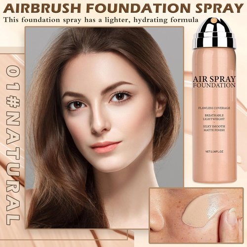 AIUEO Magic Minerals Airbrush Foundation - Silky Mist Spray for Flawless Finish | Perfect for Mature Skin