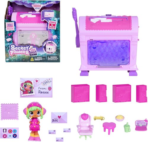 Goliath Secret Findees Magic Mailbox - Pink Surprise Box with Audree or Roxee | 10+ Hidden Treasures for Ages 4+