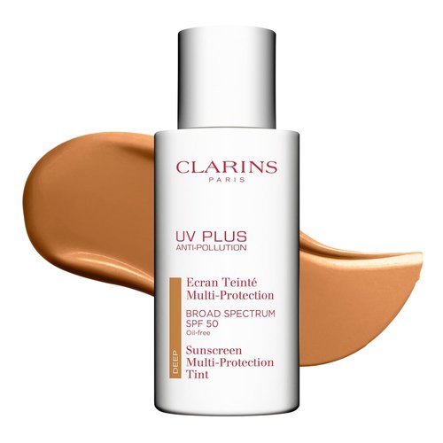 Clarins UV Plus Anti-Pollution Tinted Face Sunscreen - Broad Spectrum SPF 50 | Lightweight, Oil-Free Protection