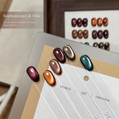 GAOY Glitter Cat Eye Gel Nail Polish Set - 6 Holographic Colors for Stunning Salon & DIY Nail Art