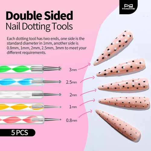 FANDAMEI Nail Art Brushes, Nail Brush Set With Nail Stand, Nail Holder For Painting Nails, Nail Art Tools, Nail Design Tools, 11PCS Nail Brushes For Nail Art, Nail Dotting Tool, Nail Art Palette, Pink