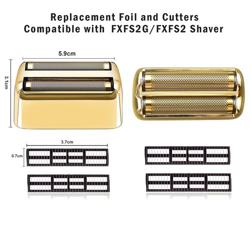 BaBylissPRO Replacement Foil & Cutters - Professional 2-Pack for FXFS2 Gold Shaver