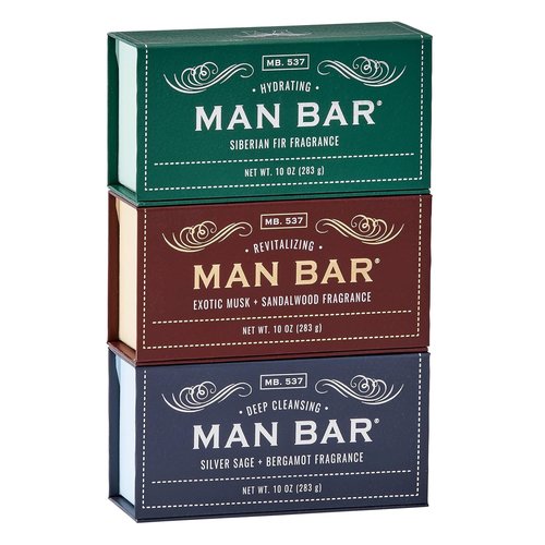 San Francisco Soap Company Man Bar Gift Set - Natural Ingredients - Suitable for All Skin Types - Made in the USA