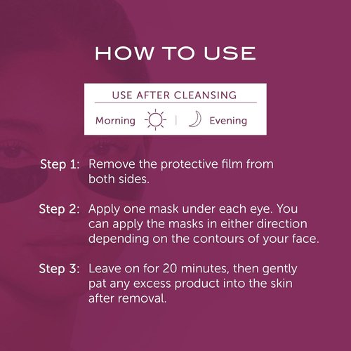 111SKIN Cryo De-Puffing Eye Mask - Hydrating Under Eye Patches with Seaweed Extract & Peptide Complex | 8 Pairs, Blue