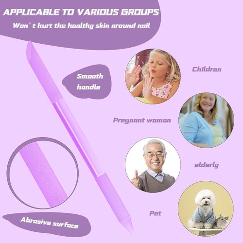Heemeei Glass Cuticle Pusher Set - Dual-Ended Crystal Manicure Tools for Precision Nail Care | 4 Pcs