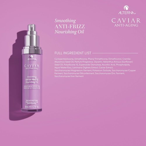 Alterna Caviar Anti-Aging Smoothing Oil - Lightweight Frizz Control Treatment, Sulfate Free | 1.7 Fl Oz
