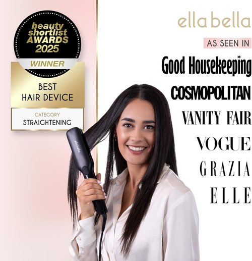 ELLA BELLA® Titanium Flat Iron Hair Straightener - Infrared Technology for Professional Results | Digital Temperature Control