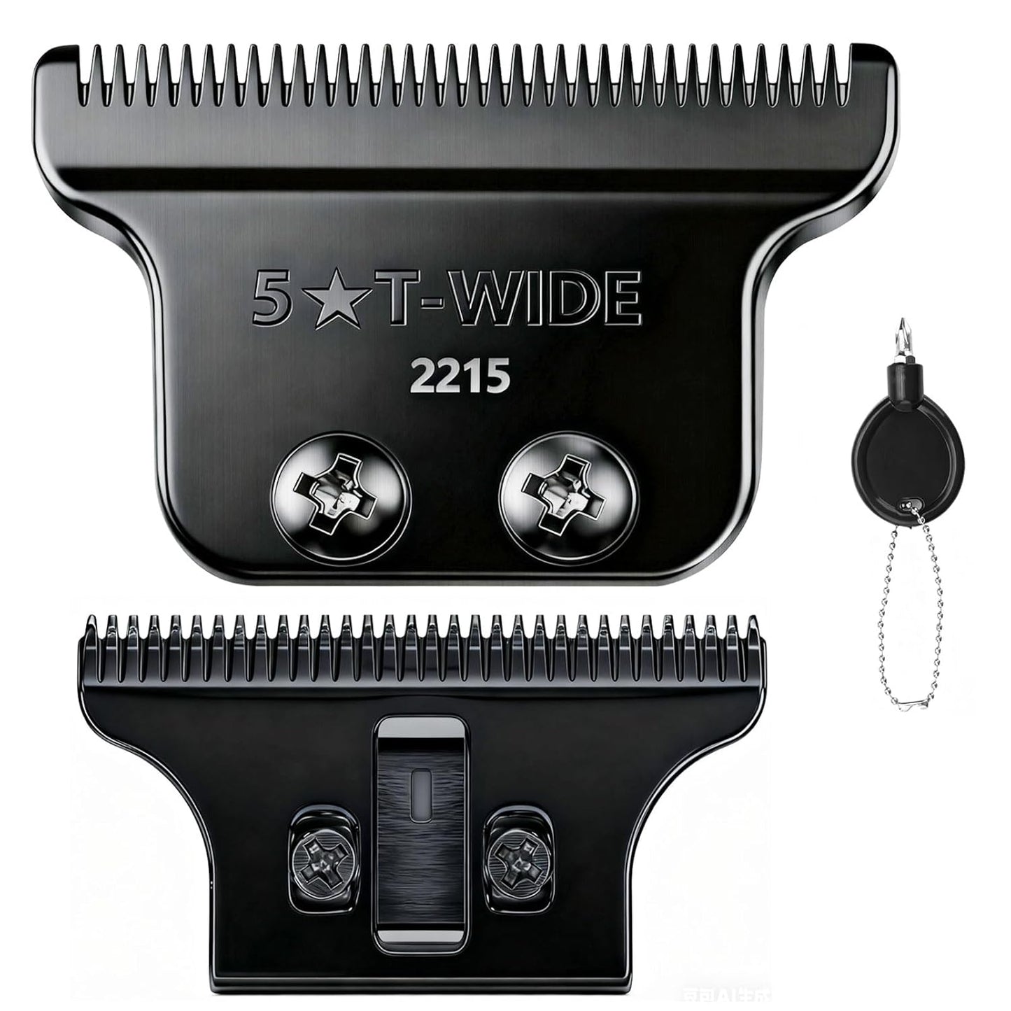 Wahl 2215 Adjustable Zero-Gap T Blade Replacement - Compatible with 5 Star Detailer Li Trimmer (Black)