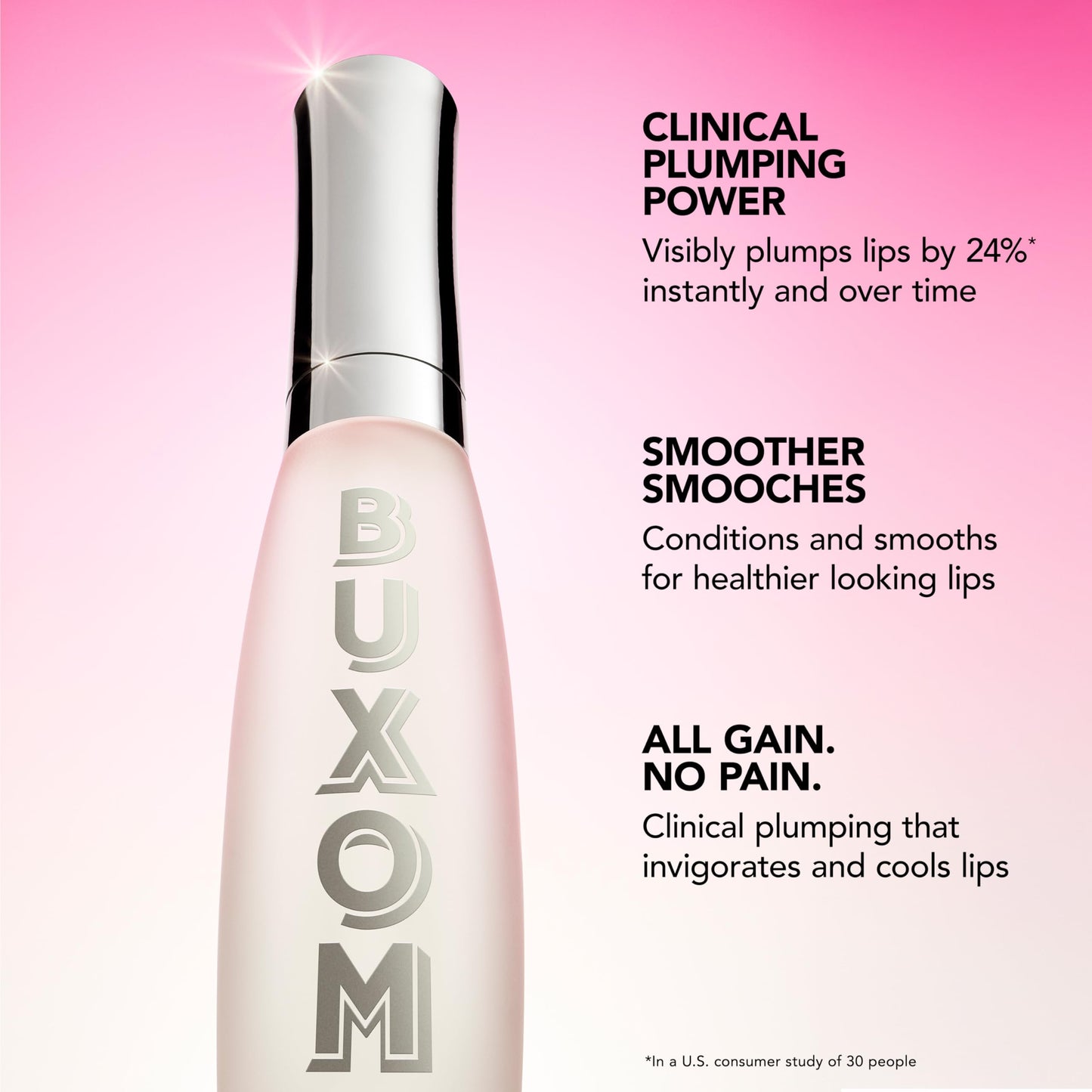 Buxom Plump Shot Peptide-Infused Lip Serum, Lip Plumping Gloss, Formulated with Advanced Peptides, Hyaluronic Acid, Avocado & Jojoba Oil