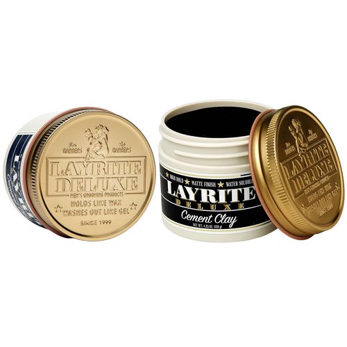 Layrite Deluxe Cement Clay - Strong Hold Styling Clay | 4.25 oz (2 Pack)