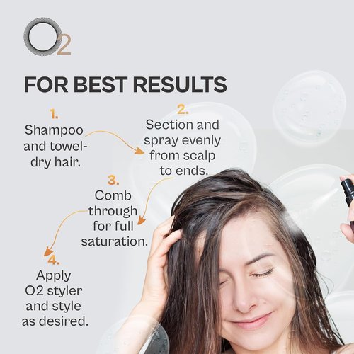 O2 Even Canvas Prep and Primer Hair Spray - Weightless Leave-In Treatment for Hydration & Frizz Control, 250 mL | 8.5 oz