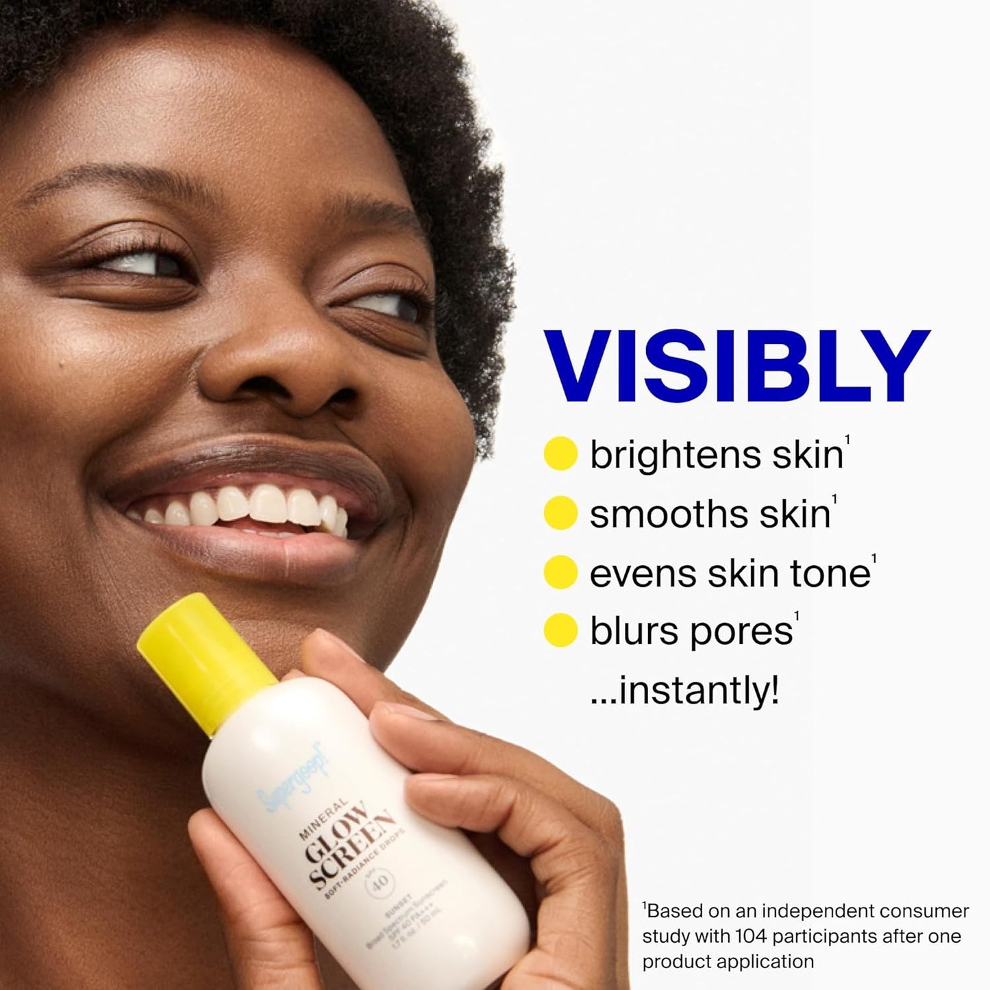 Supergoop! Glowscreen Soft-Radiance Drops SPF 40 - Sunrise - 1.7 oz | Illuminates, Smooths & Evens Skin