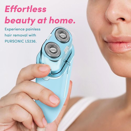 Pursonic Electric Shaver for Women - Painless Facial Hair Remover & Bikini Trimmer | Compact Design