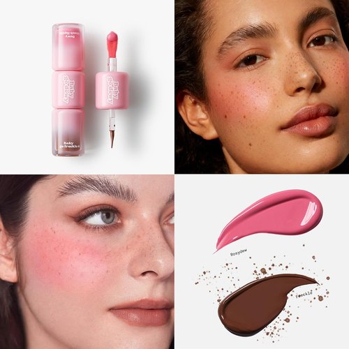Baby Go Dewy Liquid Blush & Freckle Pen - Buildable, Waterproof Formula for Natural Rosy Flush (Rosydew)