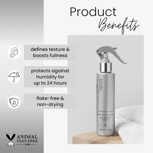 Kenra Platinum Texturizing Mist 6 - Texture Defining Spray | Boosts Fullness & Humidity Protection | Flake-Free, Non-Drying, All Hair Types