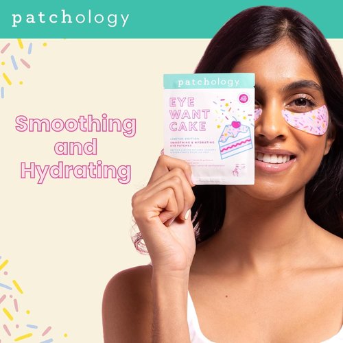 Patchology Eye Want Cake Eye Patches - Hydrating Under Eye Masks for Puffiness & Dark Circles | 5-Pack