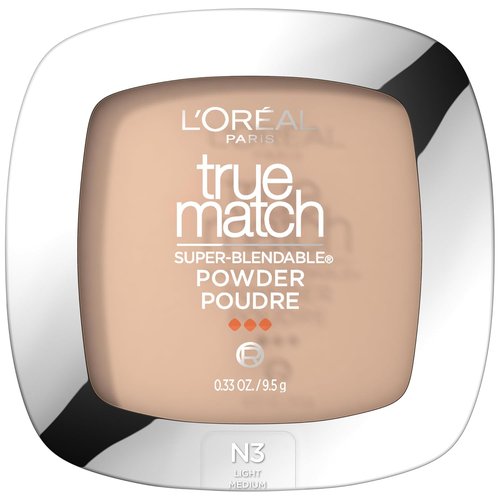 L'Oréal Paris True Match Powder - Natural Buff (N3) | Lightweight, Flawless Finish, 0.33 Oz