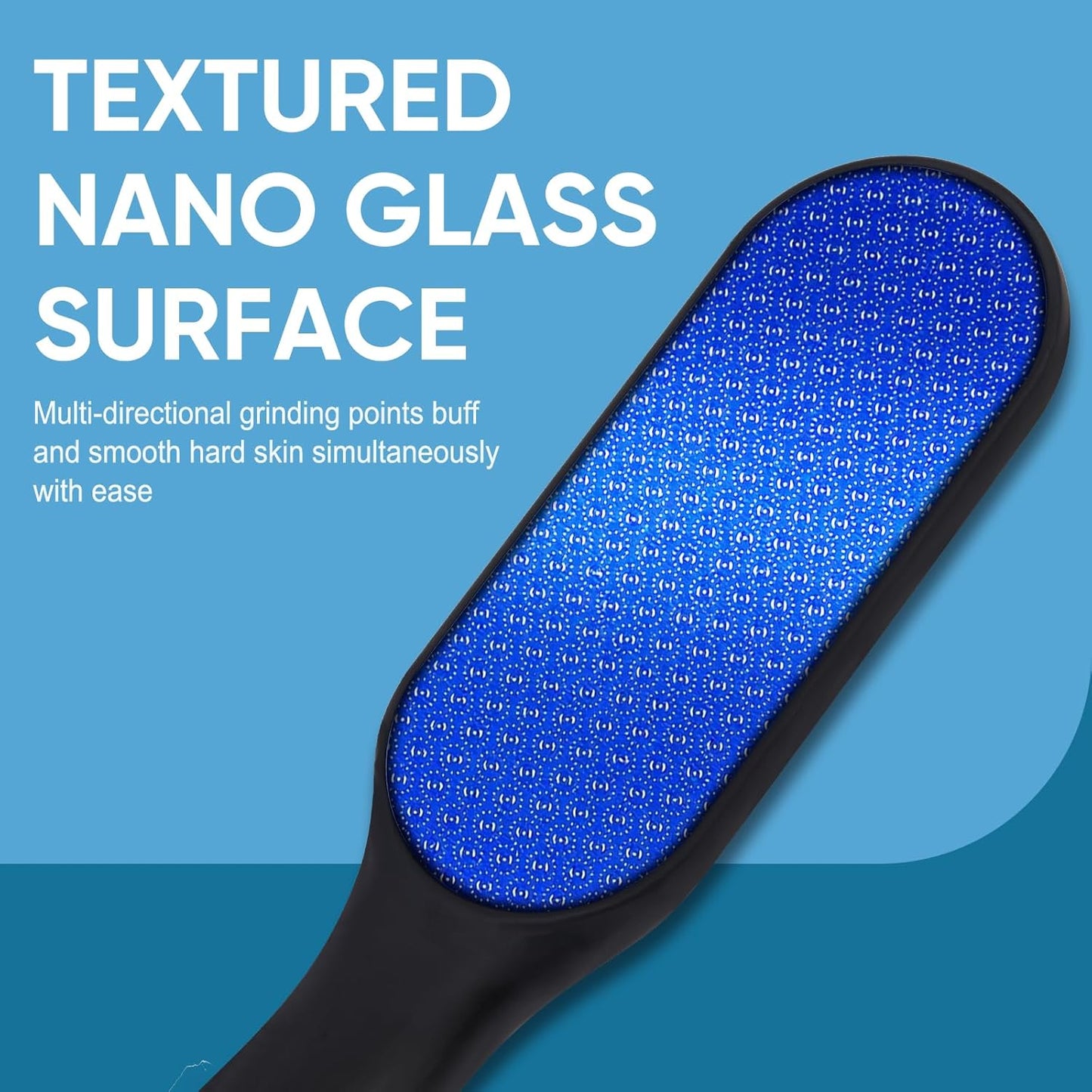 Skiennix Nano Glass Foot File - Professional Callus Remover & Scrubber for Smooth Feet | Includes Heel Socks & Cracked Heel Stick