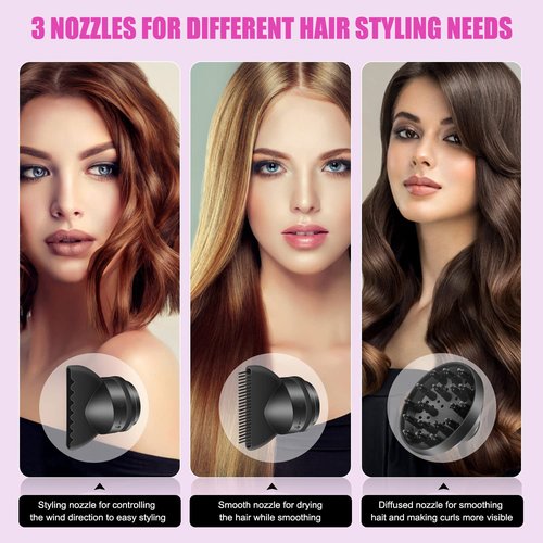 Ionic Hair Dryer, Professional Blow Dryer, Negative Ion Technology Hair Drying for Woman Men Kids Christmas Gifts