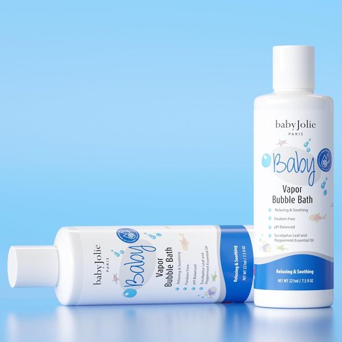 Baby Jolie Vapor Bubble Bath - Aromatherapy for Stuffy Nose & Cough Relief | Natural Essential Oils, 7.5 oz