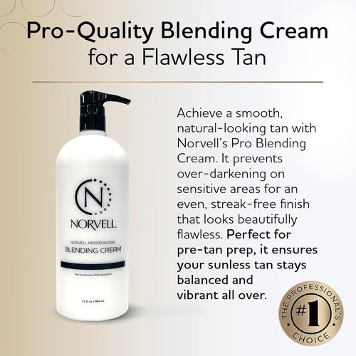 Norvell Pro Blending DHA Barrier Cream - 32 fl oz | Professional Pre-Tan Skin Protectant for Even, Natural Color