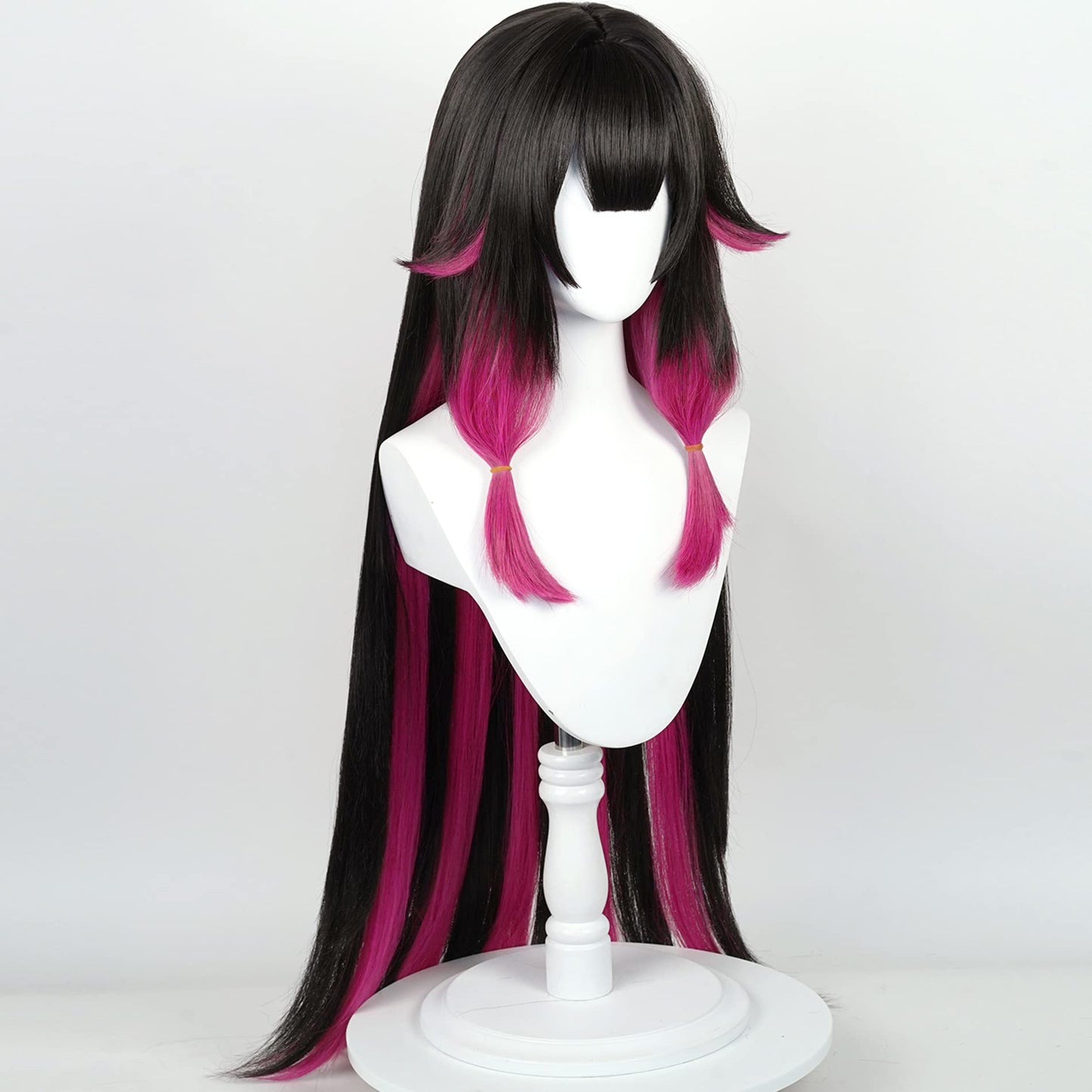 Cosplay Wig for Genshin Impact Colombina Damselette Anime Wigs With Black Mix Light Purple Hair Synthetic Fabric with Free Wig Cap for Comic Con, Cosplay Show, Halloween