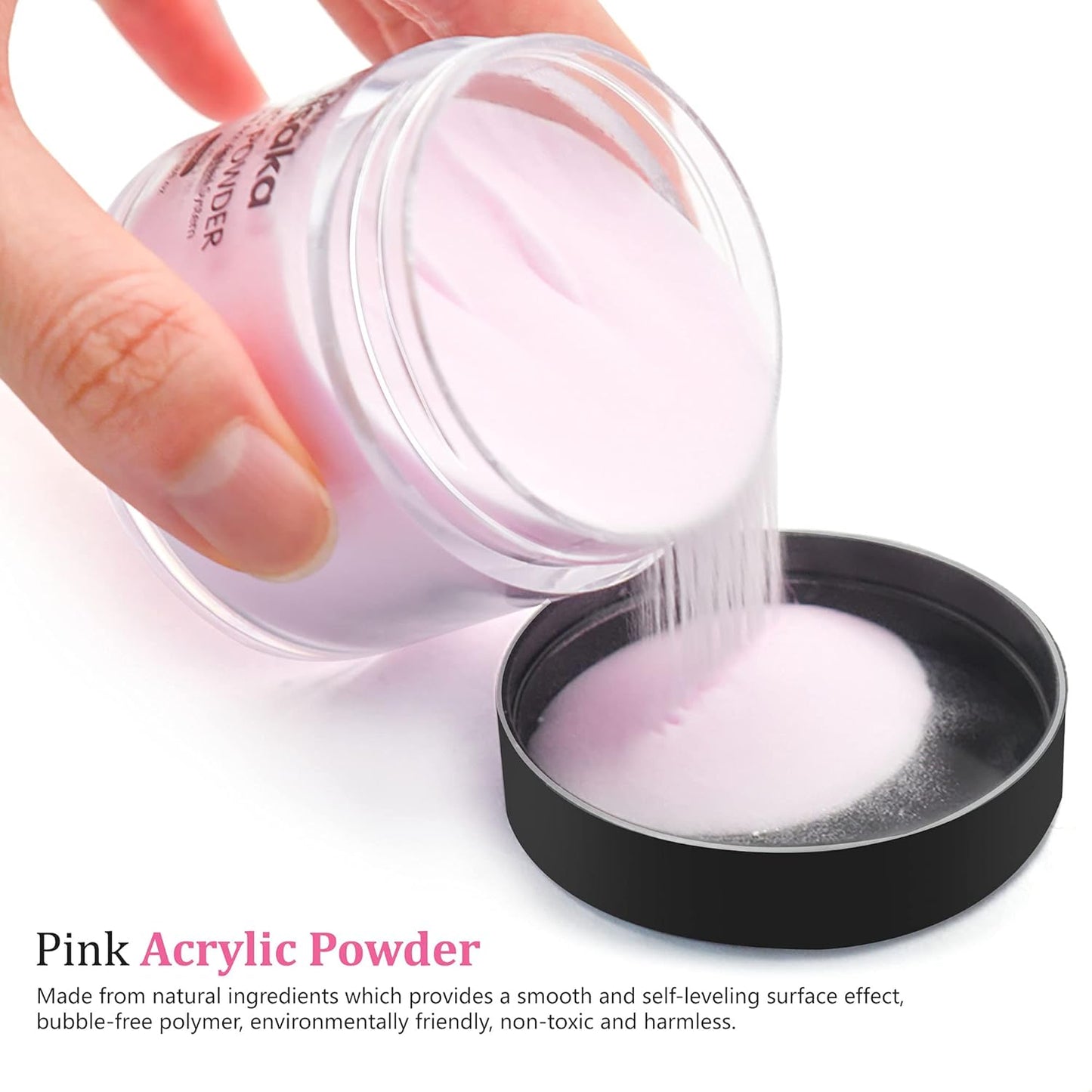 Skiennix Pink Acrylic Powder - Professional Lasting Nail Extension | 1.58oz for Beginners & Salons