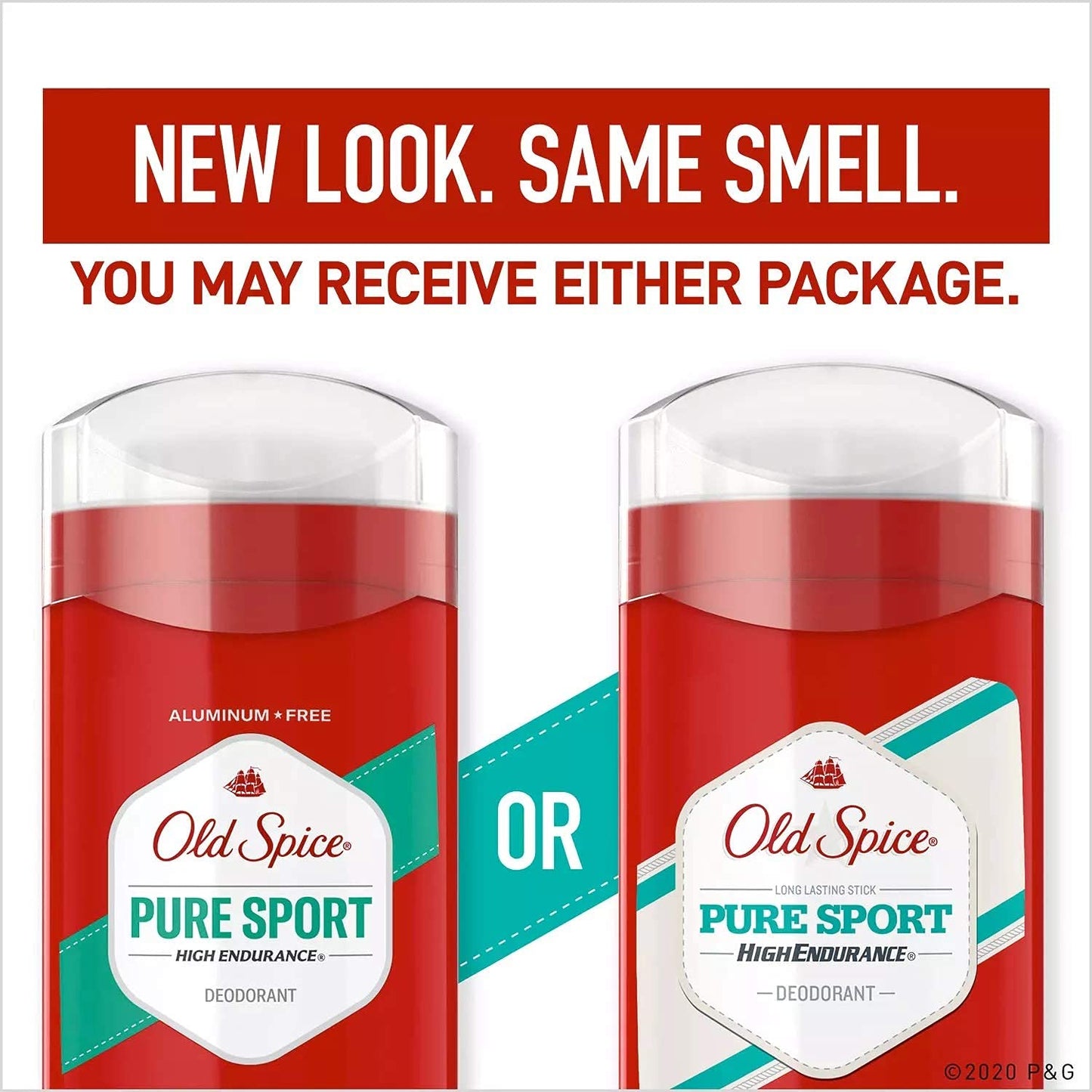Old Spice Mens Pure Sport High Endurance 5 Pack Deoderant Sticks, (2.4 oz each)