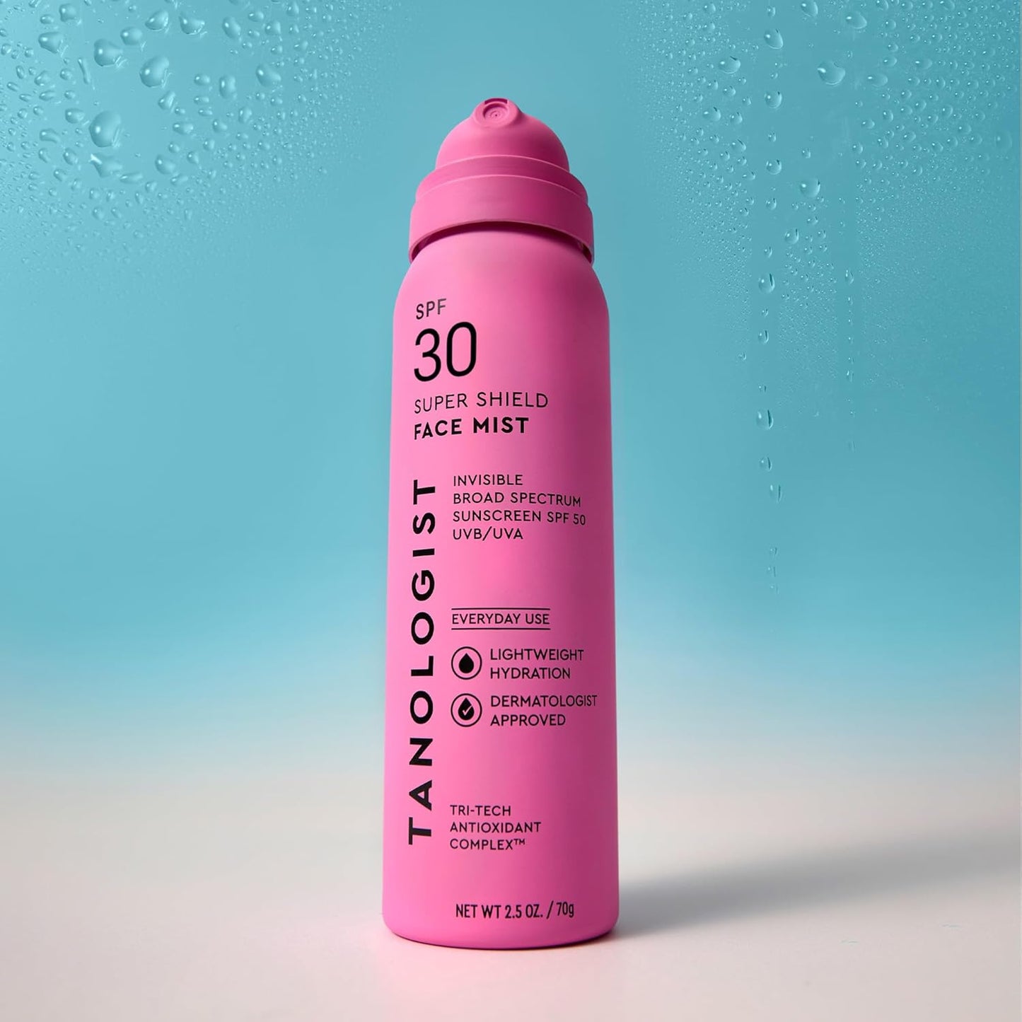 Tanologist SPF 50 Super Shield Face Mist - Lightweight Protection in 2.5 fl. oz/73 ml Bottle