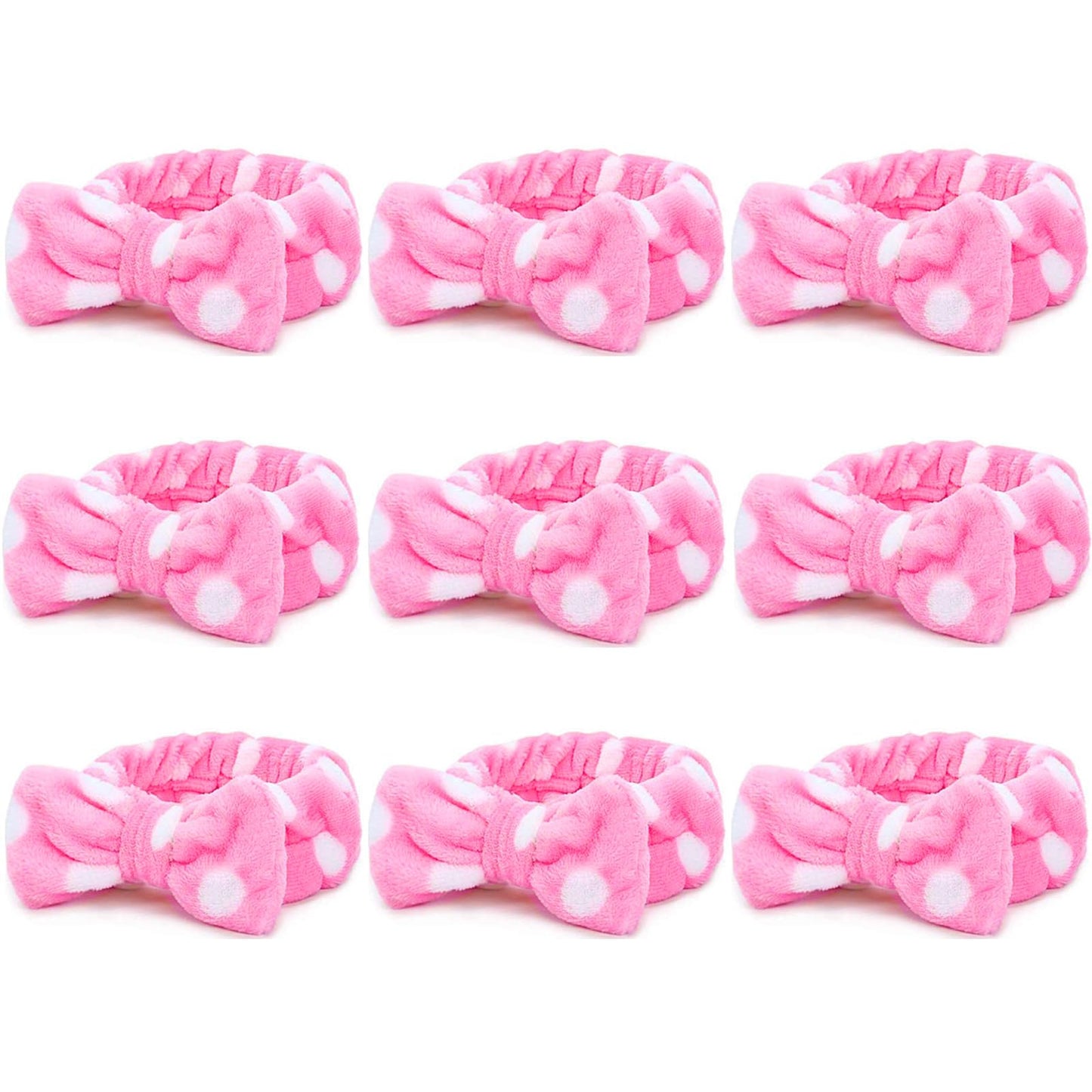 Casoty 9 Pcs Face Wash Headbands, Soft Coral Fleece Makeup Hair Bands for Women, Spa Gifts for Girls, Shower Headband for Face Washing Skin Care Yoga