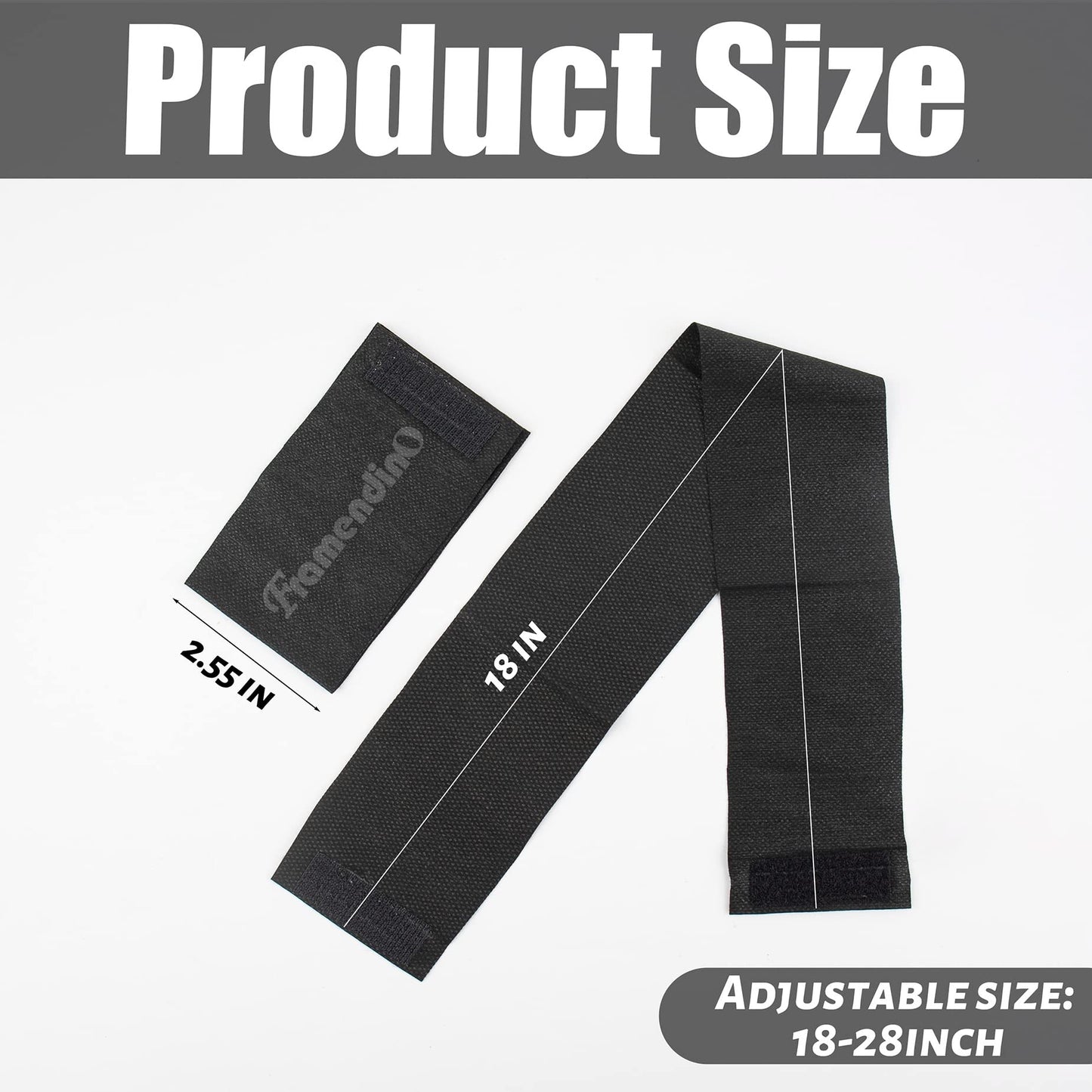 Framendino, 200 Pack Black Disposable SPA Headband Non-Woven Facial Headbands Stretch Soft Skin Care Hair Band with Convenient Closure for Women Girls