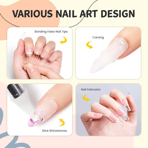 AIJIMEI 30g Solid Nail Glue Gel for Nail Tip Press On Nails Glue 1OZ for Acrylic Gel Nail Tips False Nails for Salon Use, Strong Adhesive Nail Art