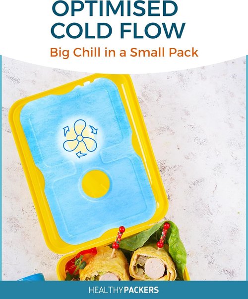 Healthy Packers Ice Packs - Long-Lasting Freezer Packs for Lunch Boxes & Coolers | Slim Design for Beach, Camping & Fishing