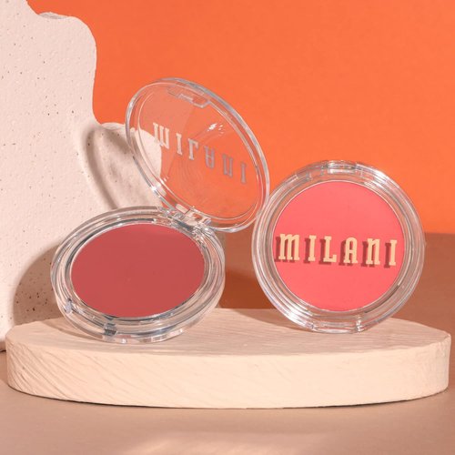 Milani Blush Makeup - Cheek Kiss Cream Blush & Lip Tint, Buildable Hydrating Formula - Blushing Berry